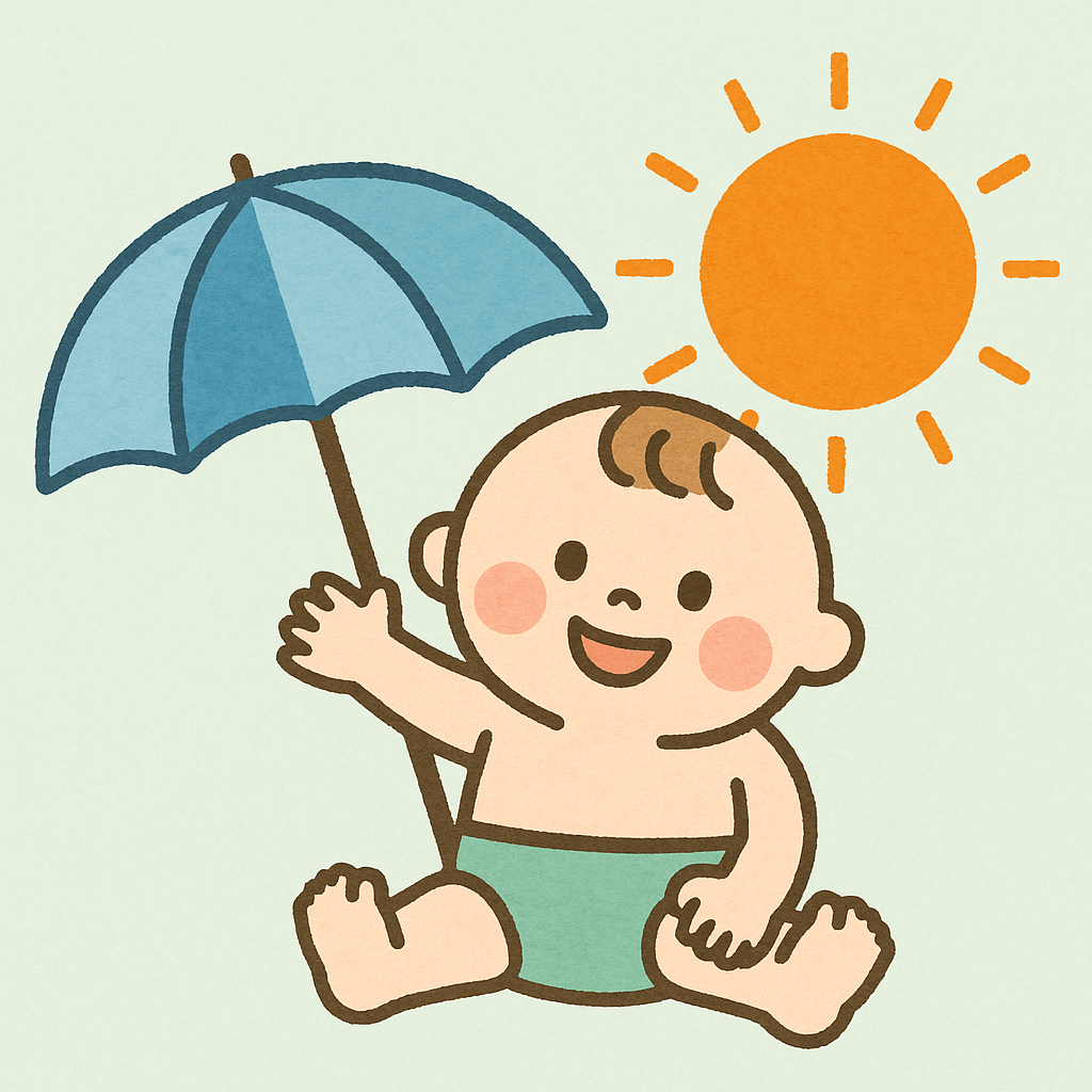 赤ちゃんの夏アイコン
